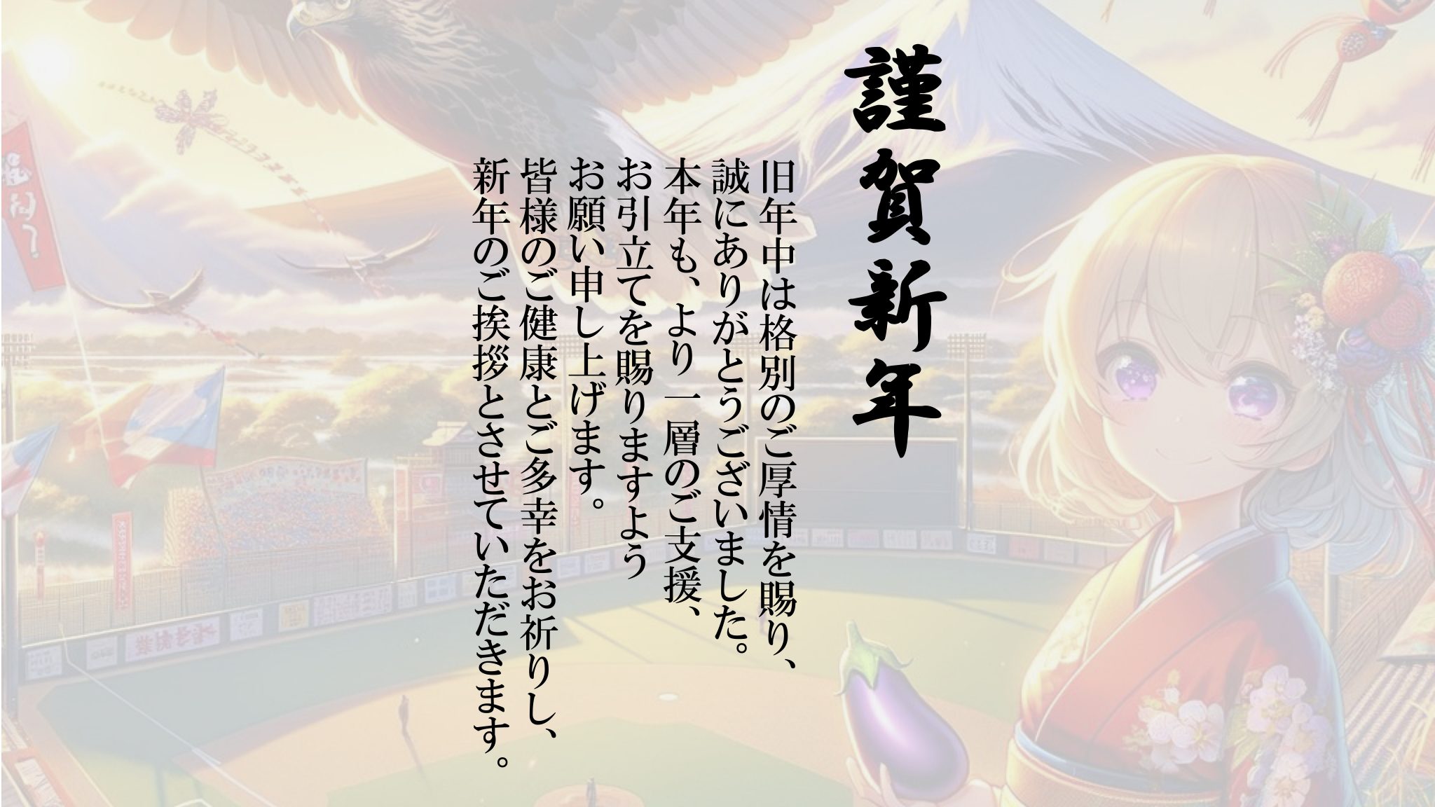 新年のご挨拶 バッティングゾーン秋ヶ瀬